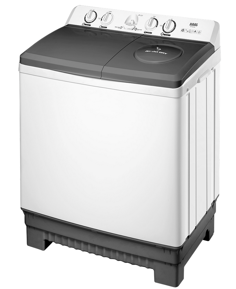 غسالة حوضين هاس 14 كيلو ابيض