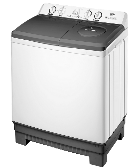 غسالة حوضين هاس 14 كيلو ابيض