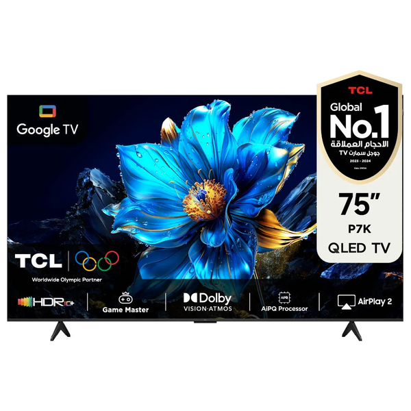 شاشة سمارت تي سي ال 75 بوصة 4K - GOOGLE TV-QLED-AIRPLAY