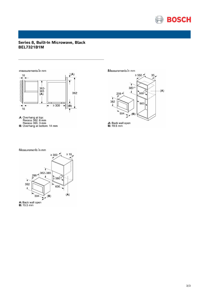 ميكرويف بلت ان بوش 21 لتر 900 واط اسود (المملكة المتحدة)