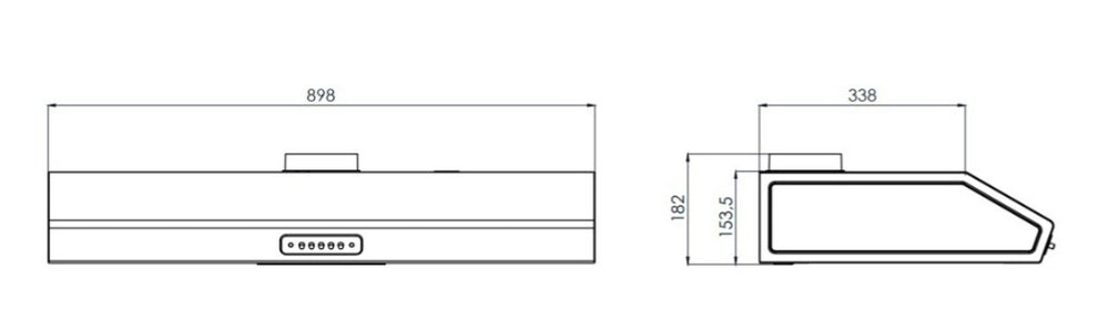 شفاط بلت ان كومتيل 3 سرعات 90سم استيل (تركي)