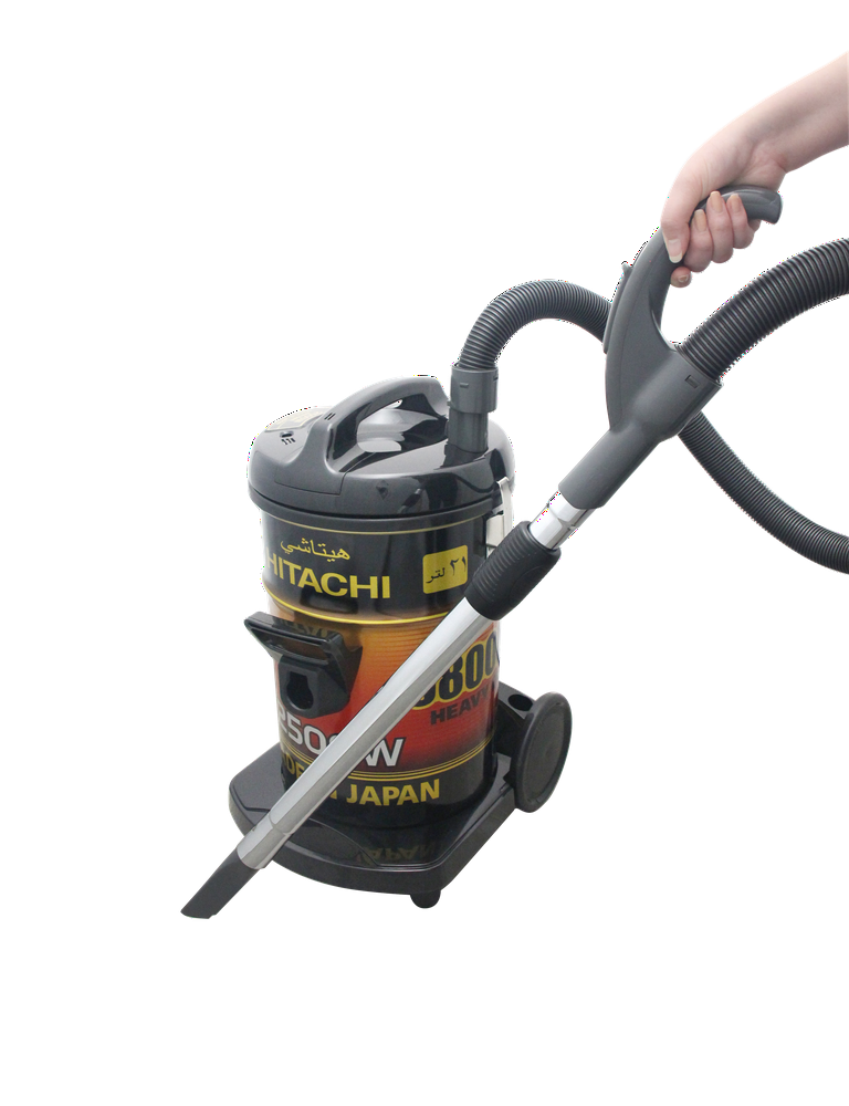 مكنسة برميل هيتاشي 21 لتر 2500 واط اسود في احمر (ياباني)