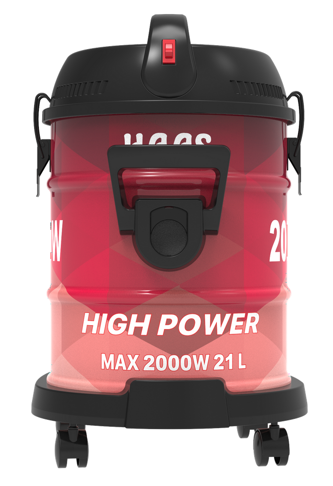 مكنسة برميل هاس 21 لتر 2000 واط احمر