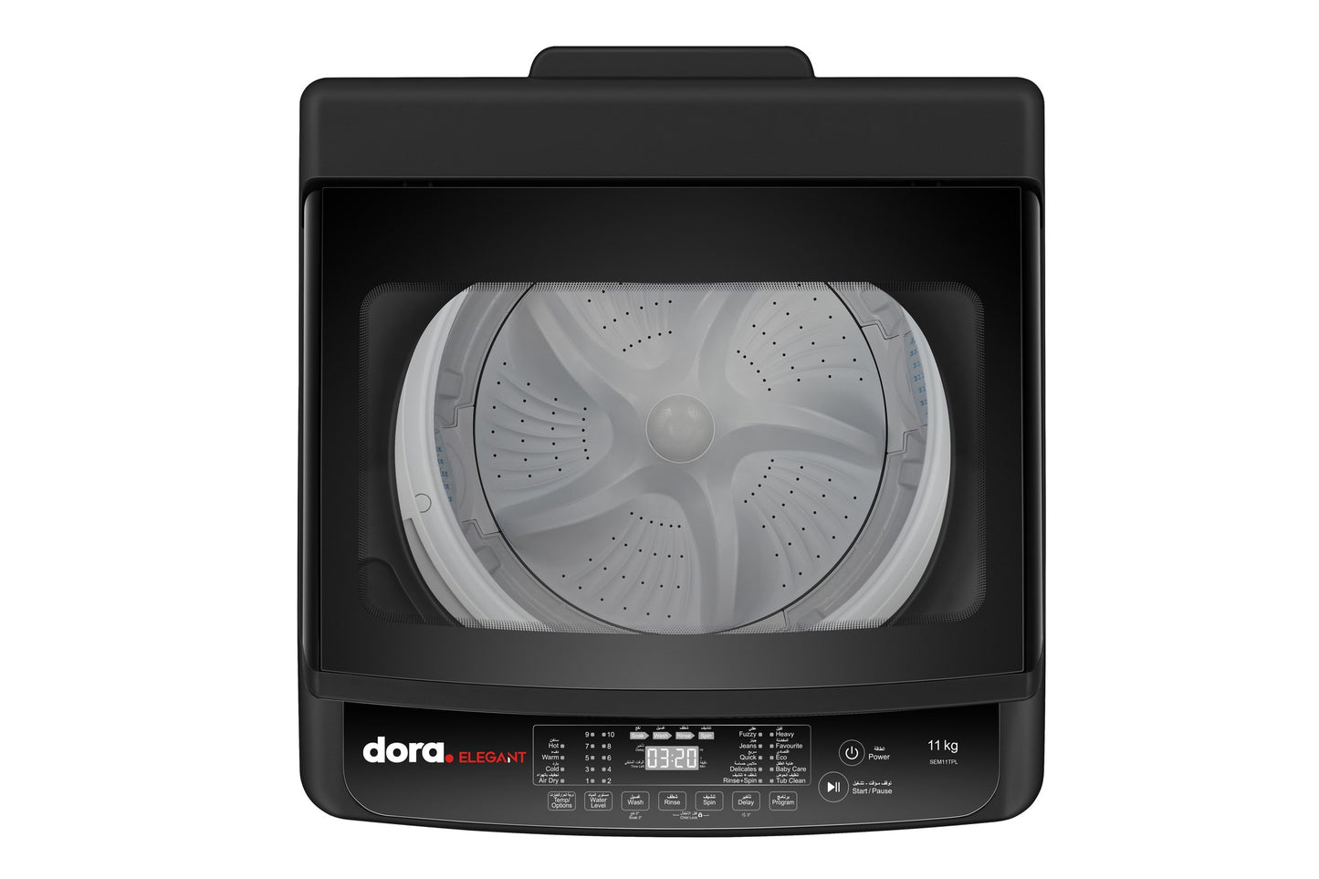 غسالة اوتوماتيك فتحة علوية دورا اليجانت 11 ك 10 برنامج سلفر (ELEGANT)