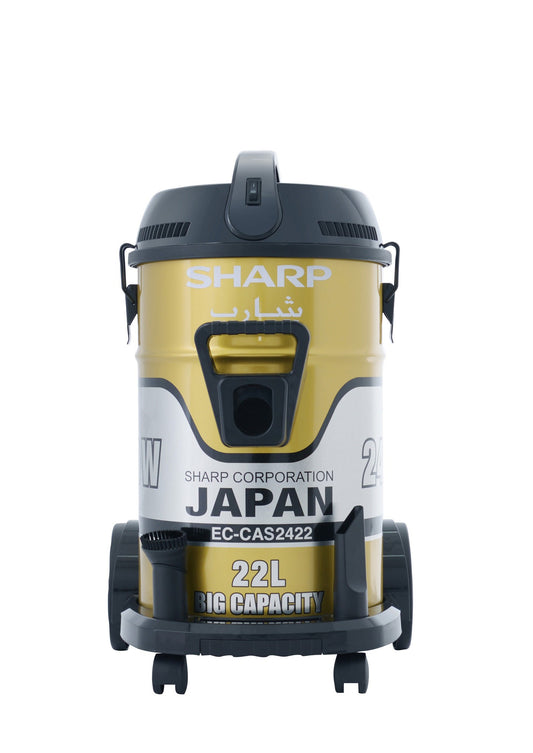 مكنسة برميل شارب 22 لتر 2400 واط ذهبي