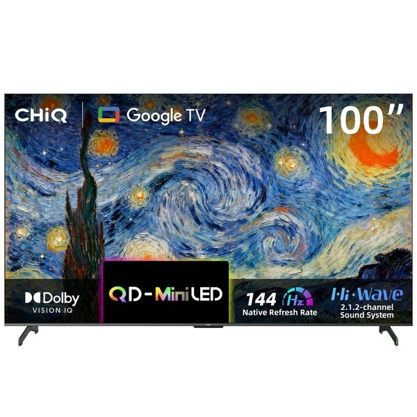 شاشة سمارت تشيك 100 بوصة 4K - GOOGLE TV-Qled Mini LED
